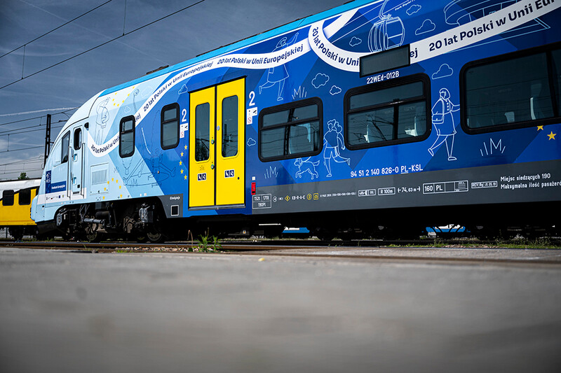 20 lat Polski w UE. Pociąg Europejski Kolei Śląskich wyjechał na tory