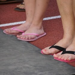 Bieg w japonkach + bieg dzieci