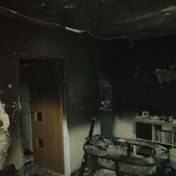 Pożar mieszkaniana ul. Energatyków