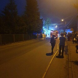 Pożar pustostanu w Bykowinie