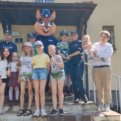 Sierżant Ruda na spotkaniu z dziećmi