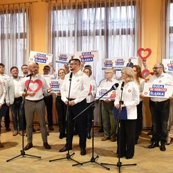 Konferencja prasowa Arkadiusza Pilarza