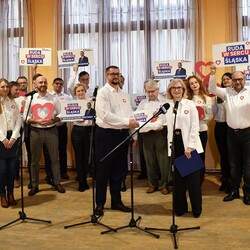 Konferencja prasowa Arkadiusza Pilarza