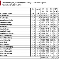 Dni Rudy Śląskiej - rozkład jazdy