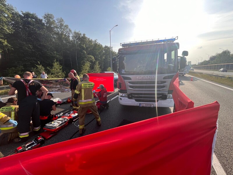 Autostrada A4 w Rudzie Śląskiej: Mężczyzna zasłabł w samochodzie