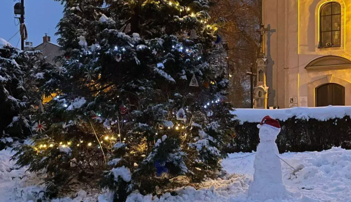 Choinki ustrojone przez mieszkańców/fot. redakcja