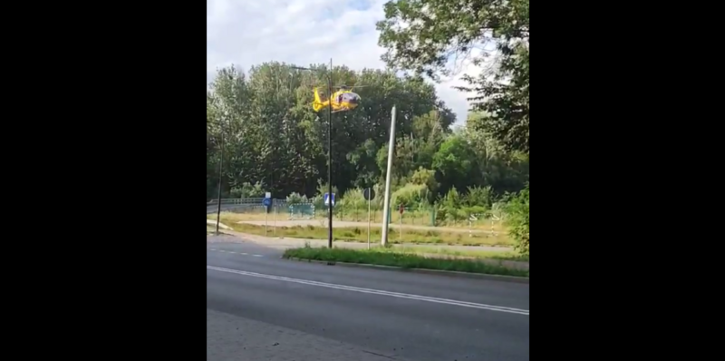 Chwile grozy w starej Piaskowni. Lądował śmigłowiec LPR