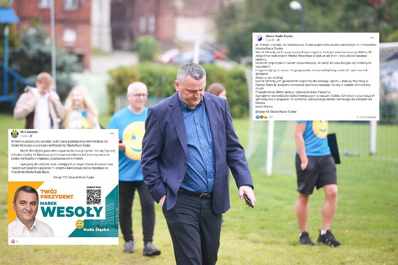 Część rudzkich klubów sportowych poparło Marka Wesołego w wyborach