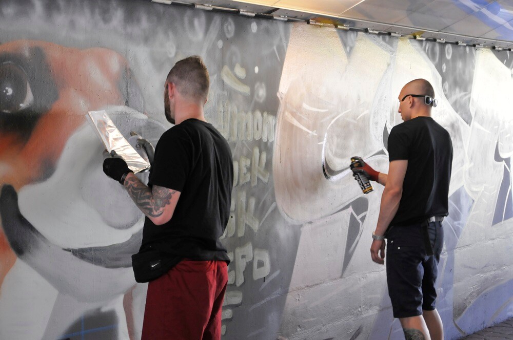 21 kwietnia odbyła się kolejna akcja "Graffiti Jam – Silesia w kolorze". Podczas tego wydarzenia grupa artystów upiększyła przejście podziemne przy ul. Klary pod Drogową Trasą Średnicową.