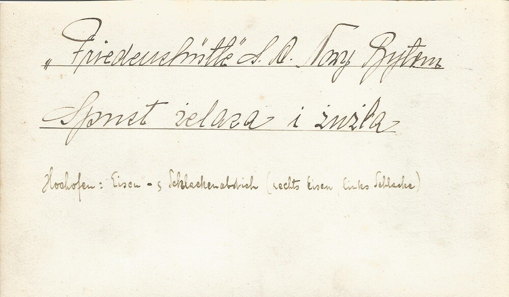 Zdjęcia ukazują pracę w Hucie Pokój w latach 30. XX wieku. Przedstawione są też dawne widoki z lotu ptaka na Nowy Bytom. Pochodzenie zdjęć: Renate Elisabeth Schmidt.