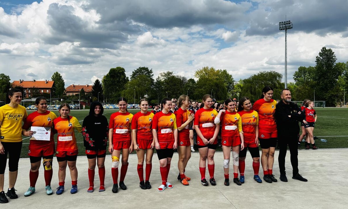Rudzkie rugbistki do lat 16 (kadetki) zajęły 4 miejsce w rozgrywanym w sobotę IV turnieju Mistrzostw Polski Kobiet Rugby 7 U16 / fot. K. S. RUGBY Ruda Śląska