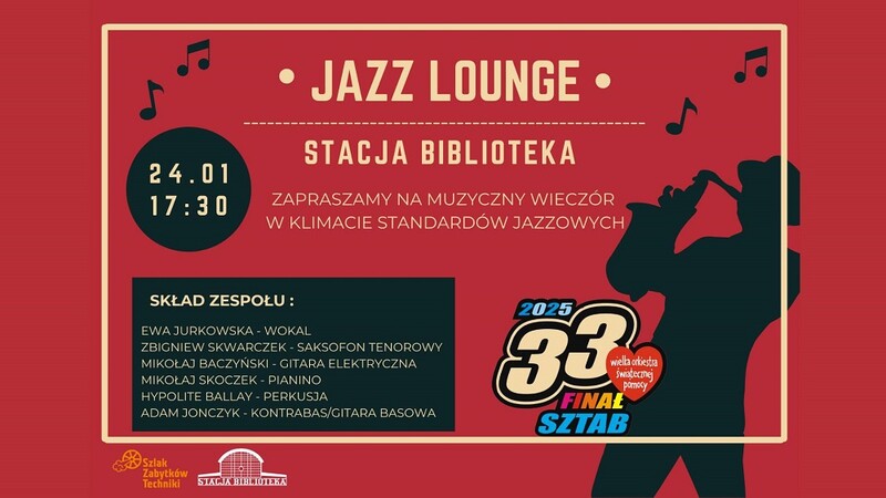 Jazzowe brzmienia dla WOŚP – przed nami wyjątkowy wieczór w Stacji Biblioteka