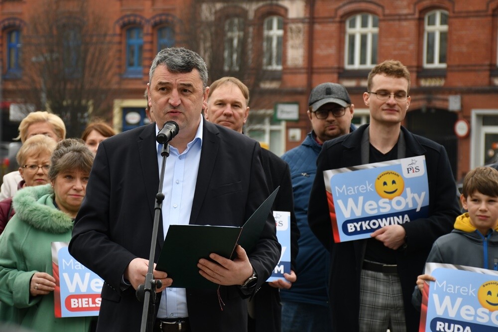 Prawo i Sprawiedliwość przedstawiło kandydatów startujących do Rady Miejskiej w Rudzie Śląskiej. / fot. Jacek Knapik