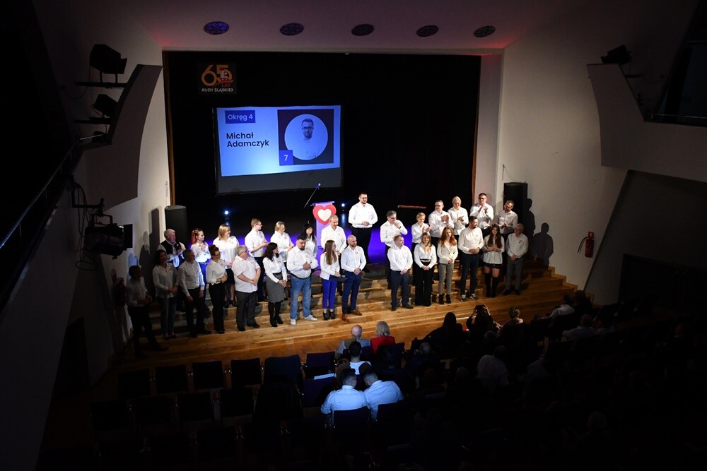 Kandydaci Koalicji Obywatelskiej na radnych miejskich w Rudzie Śląskiej. / fot. Jacek Knapik