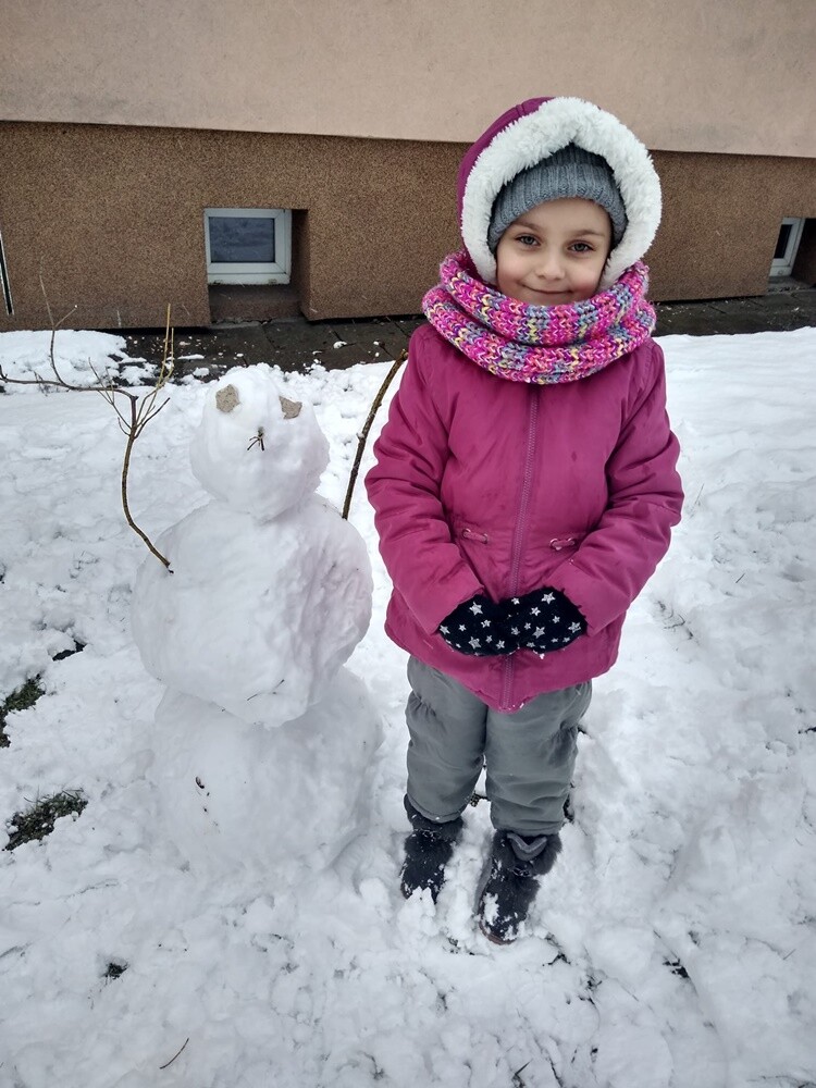 Śnieg zadomowił się u nas chyba na dobre. Skoro jest śnieg, muszą być też bałwanki!