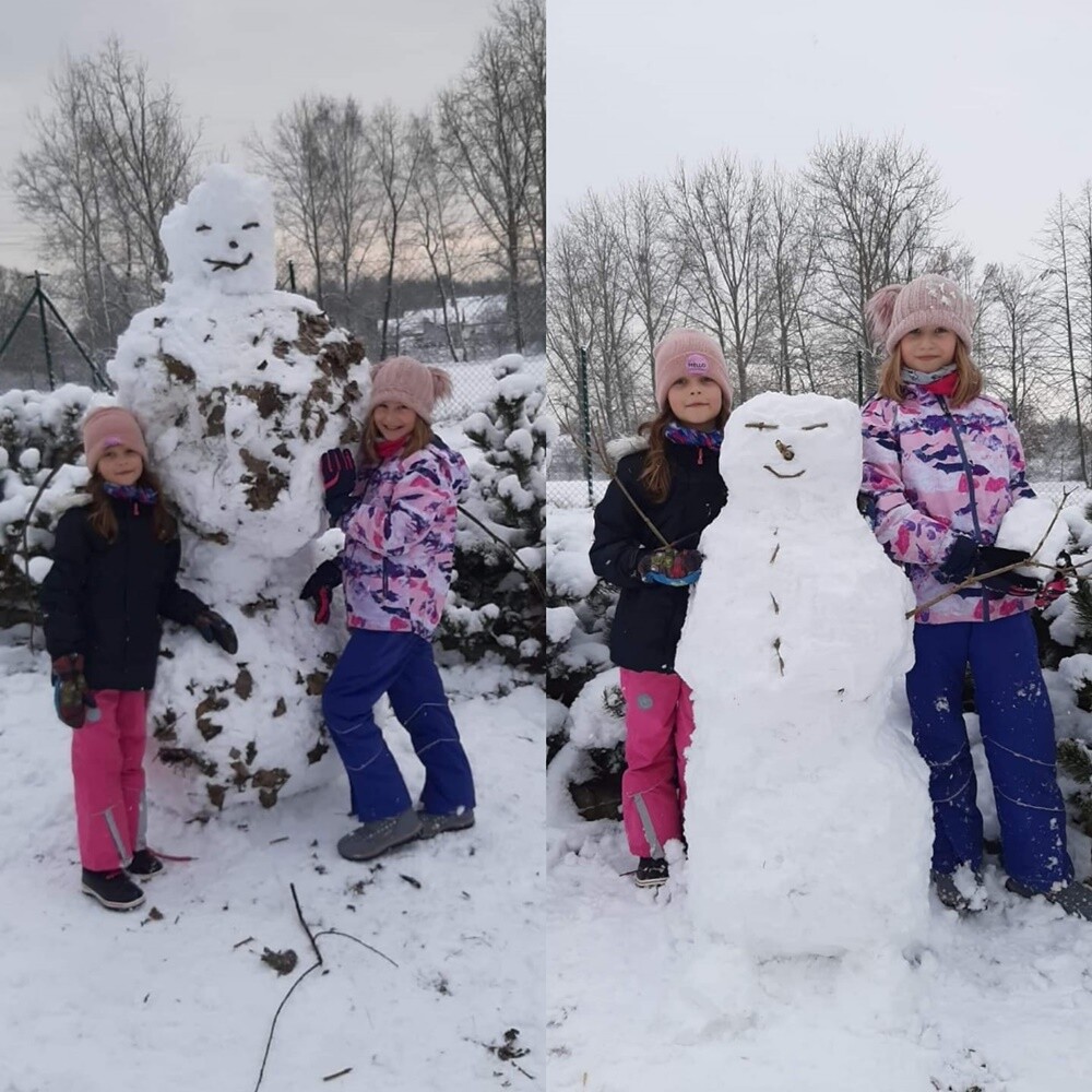 Śnieg zadomowił się u nas chyba na dobre. Skoro jest śnieg, muszą być też bałwanki!