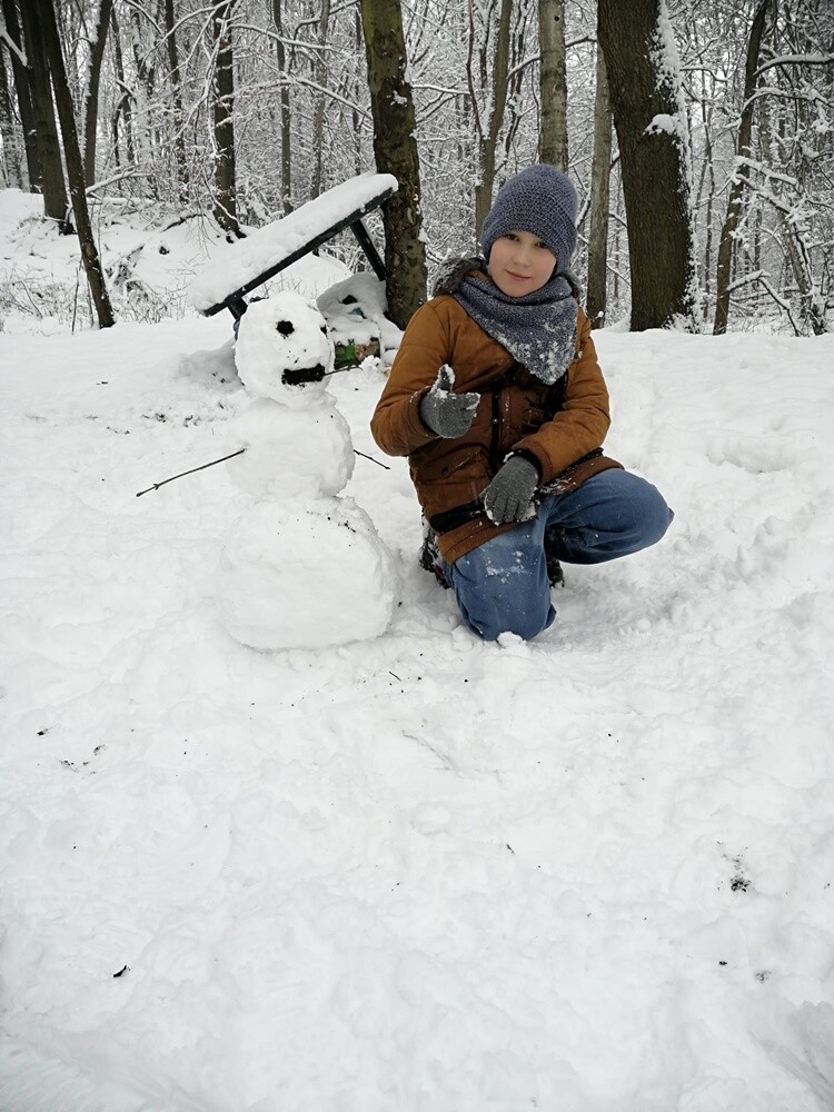 Śnieg zadomowił się u nas chyba na dobre. Skoro jest śnieg, muszą być też bałwanki!