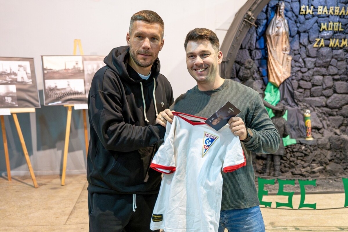 Lukas Podolski odwiedził Ruch Bielszowice w Rudzie Śląskiej. / fot. Marek Mróz / PGG