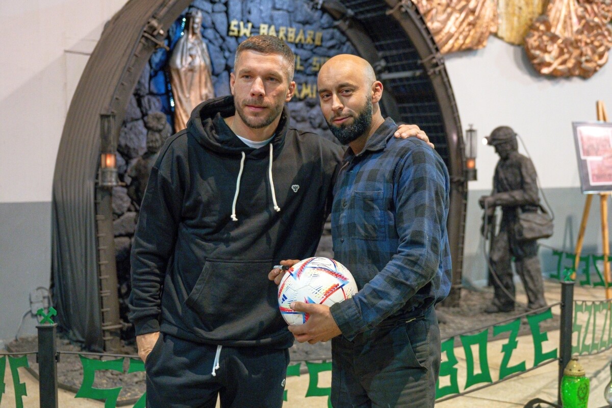 Lukas Podolski odwiedził Ruch Bielszowice w Rudzie Śląskiej. / fot. Marek Mróz / PGG