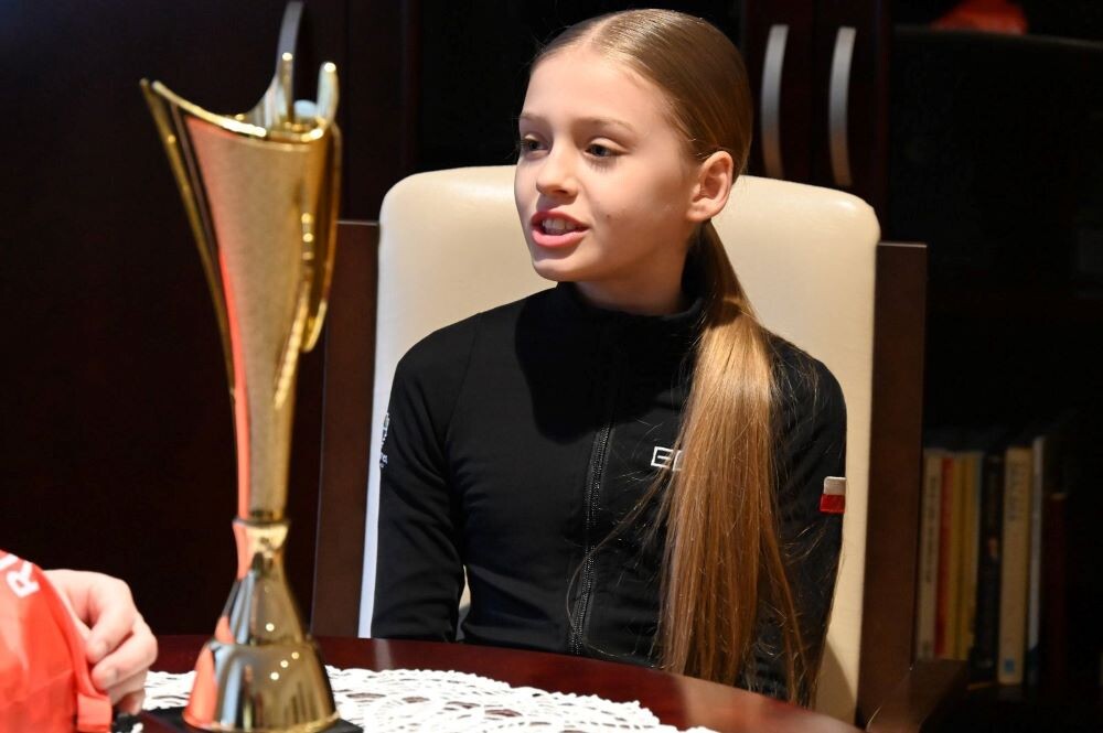 12-letnia Alicja - łyżwiarka figurowa z Rudy Śląskiej/fot. FB Michał Pierończyk