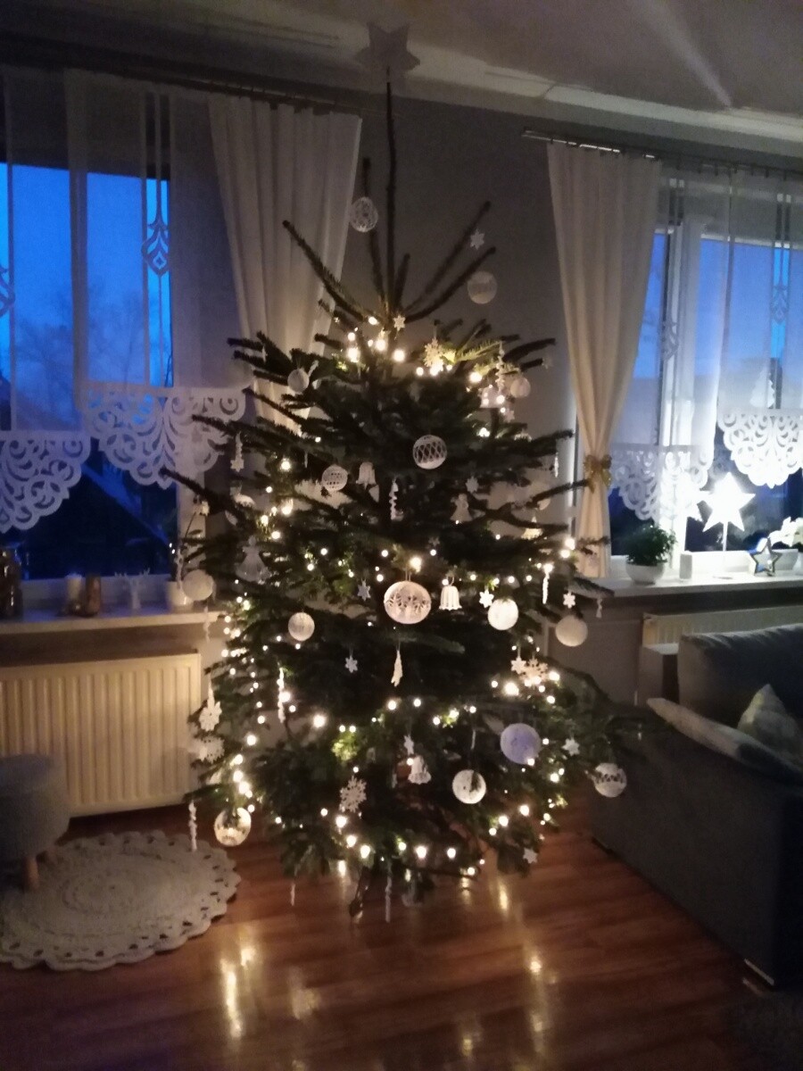 Moja ślicznotka :-) ozdoby szydełkowe robione przeze mnie i moją mamę :-) 
dzielnica: Orzegów 