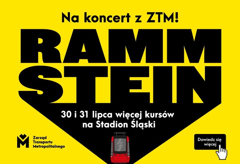 Na koncert Rammstein komunikacją miejską! ZTM przygotował dodatkowe kursy!