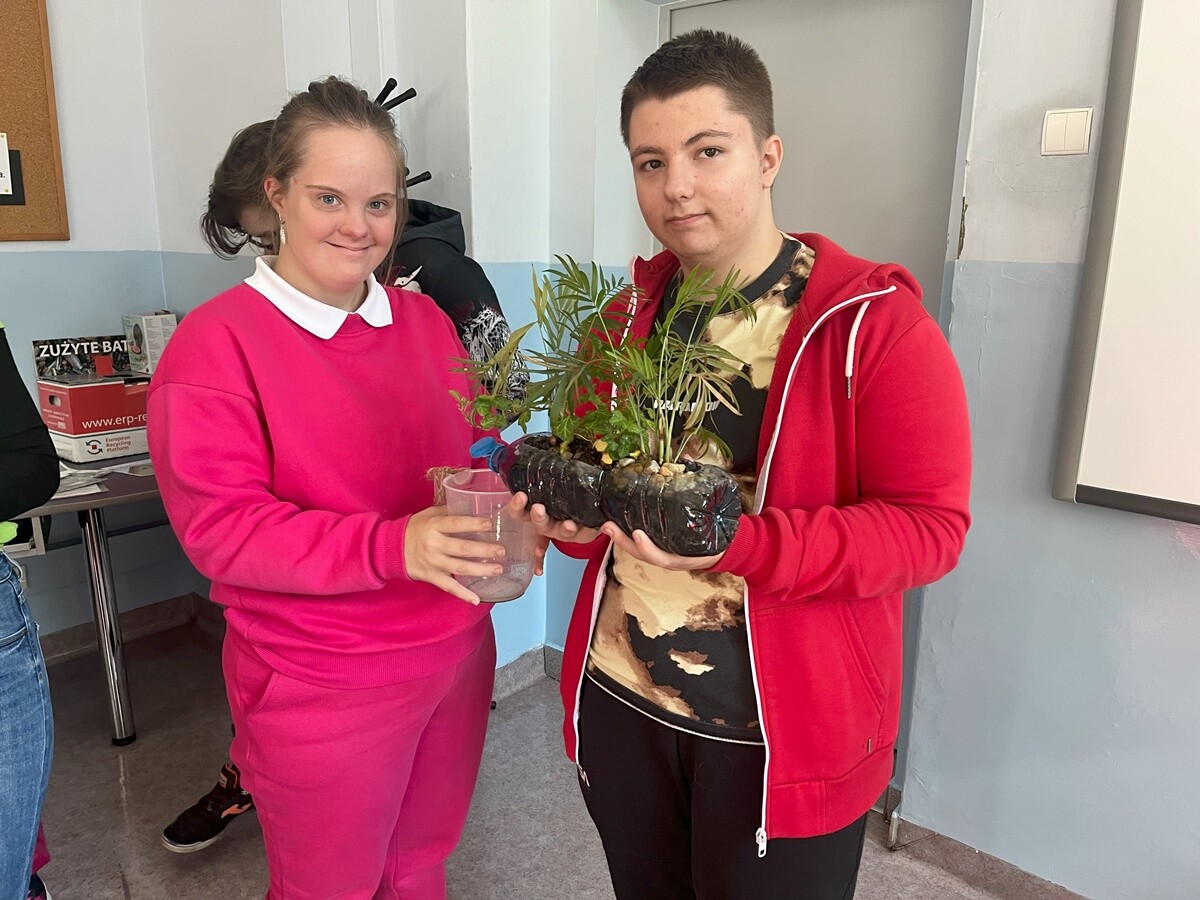 Ogród deszczowy w Zespole Szkół nr 7 w Rudzie Śląskiej. / fot. ZS nr 7