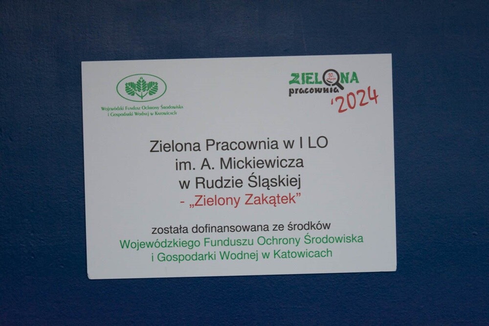 Otwarcie pracowni ekologicznej w I LO. / fot. Marek Faber