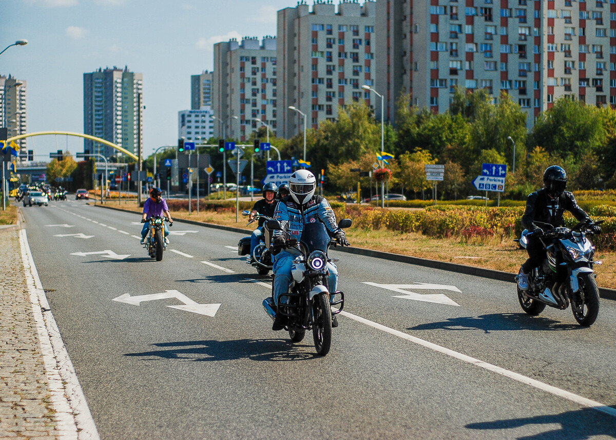 Parada motocykli na zakończenie lata w Katowicach. / fot. Krzysztof Chmielewski