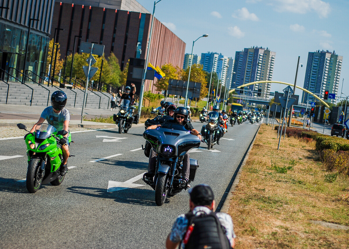Parada motocykli na zakończenie lata w Katowicach. / fot. Krzysztof Chmielewski