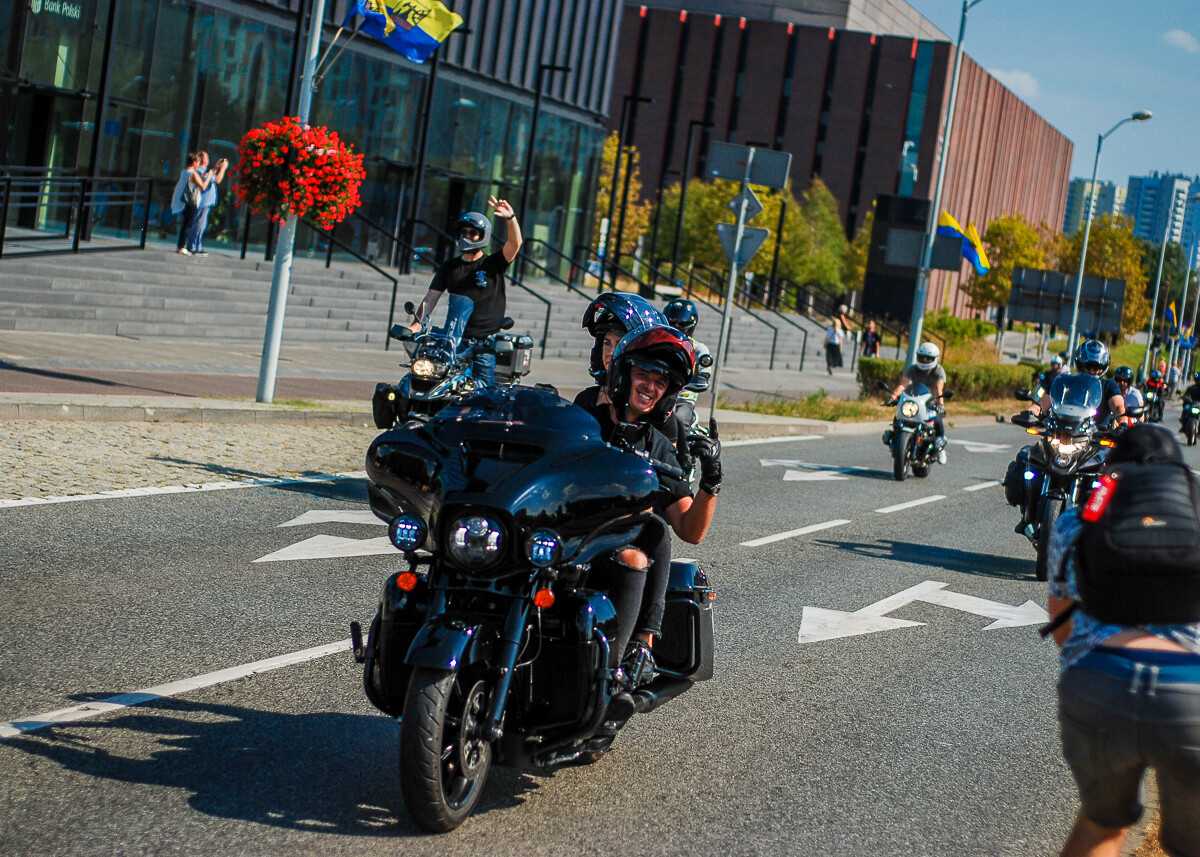 Parada motocykli na zakończenie lata w Katowicach. / fot. Krzysztof Chmielewski