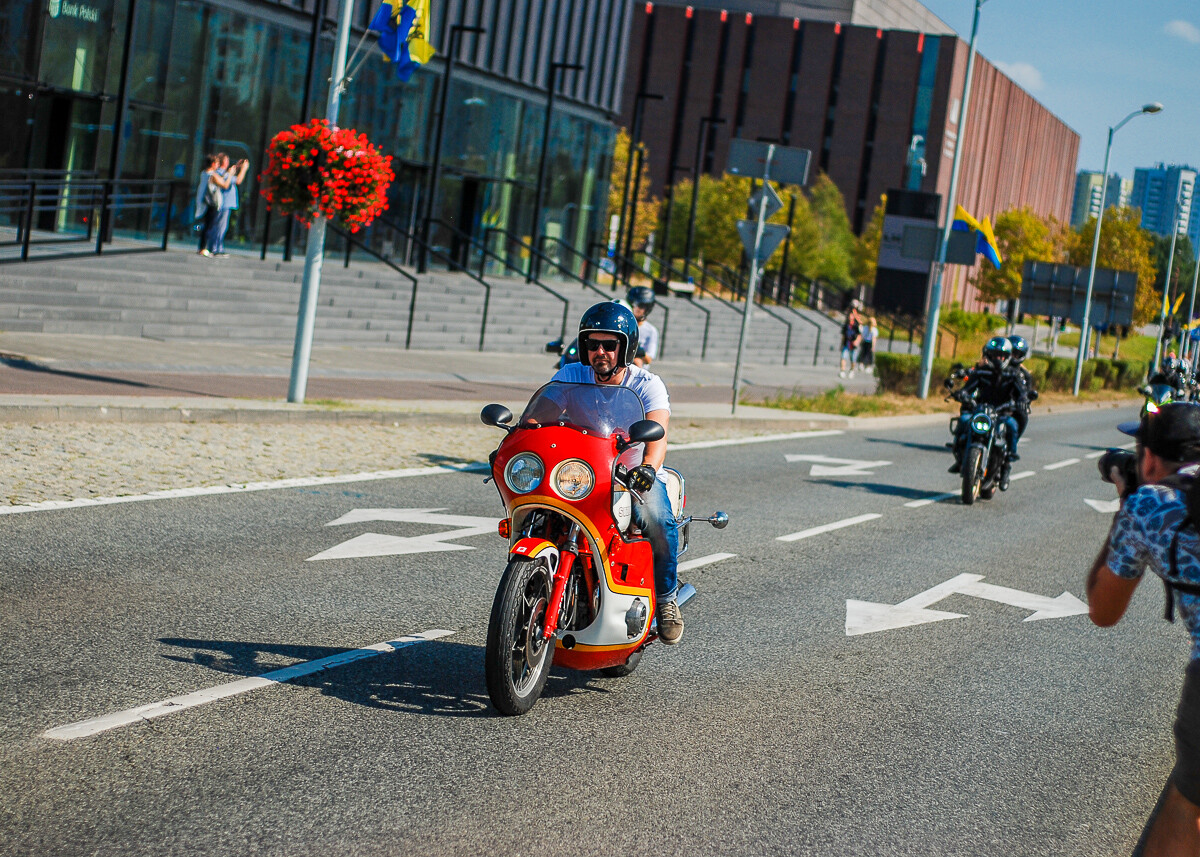 Parada motocykli na zakończenie lata w Katowicach. / fot. Krzysztof Chmielewski