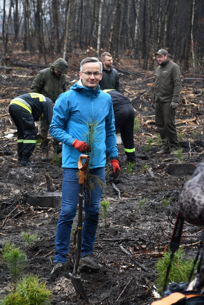 Przy ul. Skośnej w Halembie wyrośnie nowy młody las! Uczestnicy akcji zorganizowanej przez Nadleśnictwo Katowice zasadzili dzisiaj kilkadziesiąt sosen. Nie przeszkodziła im w tym  kapryśna deszczowa pogoda.

fot. Jacek Knapik