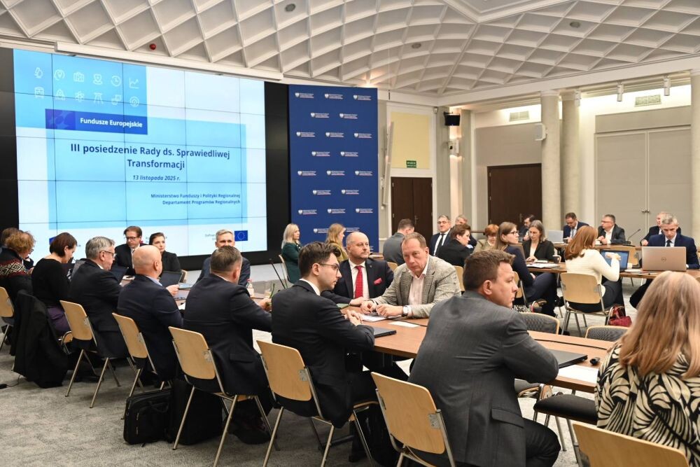 Michał Pierończyk na posiedzeniu Rady ds. Sprawiedliwej Transformacji/fot. FB Michał Pierończyk