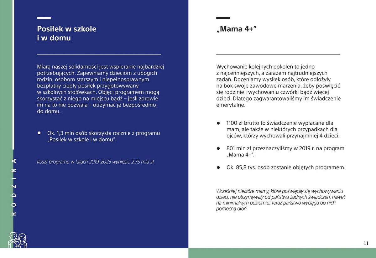 Program wyborczy Prawa i Sprawiedliwości przygotowany na wybory parlamentarne 2019.