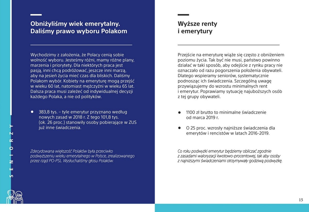 Program wyborczy Prawa i Sprawiedliwości przygotowany na wybory parlamentarne 2019.