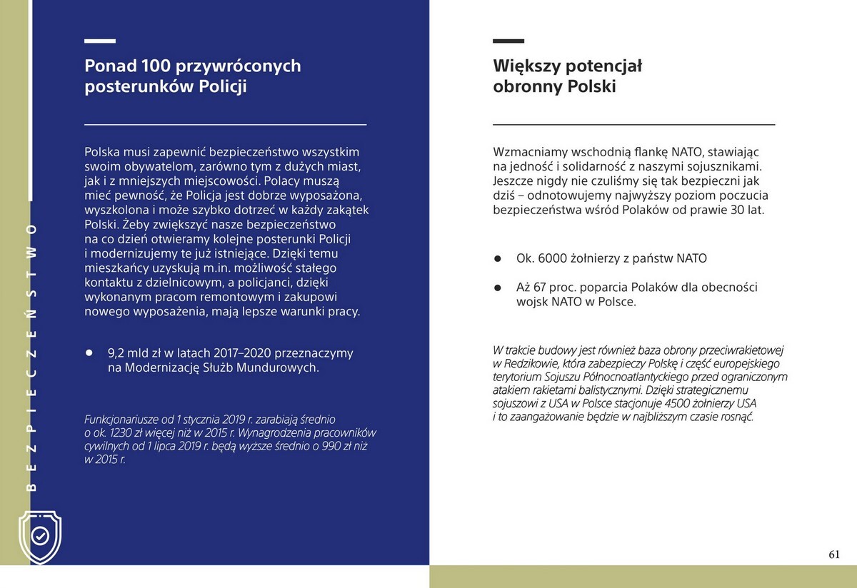 Program wyborczy Prawa i Sprawiedliwości przygotowany na wybory parlamentarne 2019.