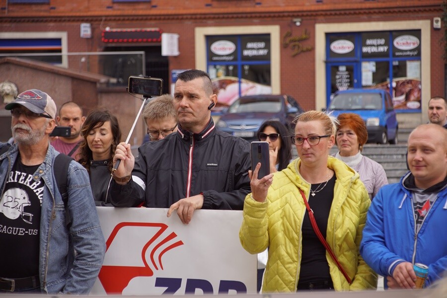 Protest w Rudzie Śląskiej.