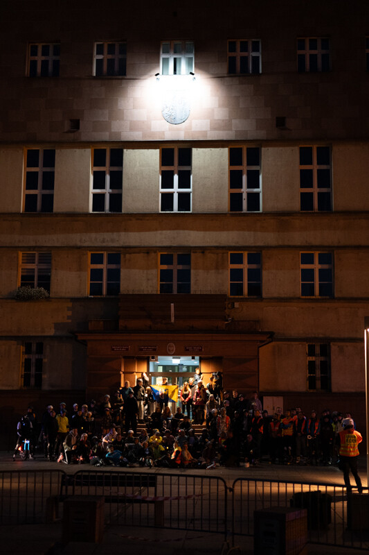 Rolkarze podbili Rudę Śląską! Nocny przejazd pełen świateł i muzyki. / fot. Marek Faber
