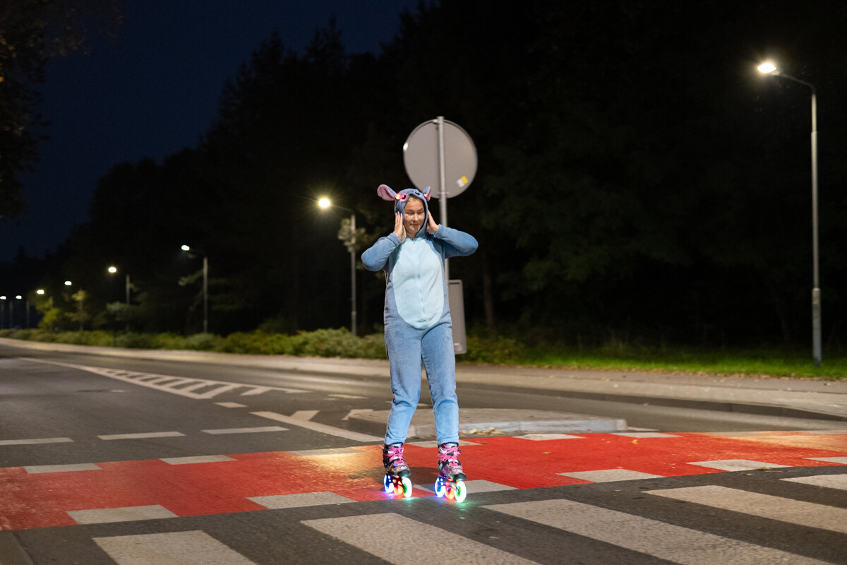 Rolkarze podbili Rudę Śląską! Nocny przejazd pełen świateł i muzyki. / fot. Marek Faber