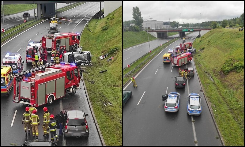Ruda Śląska: Dachowanie na "zakręcie mistrzów" [FILM]