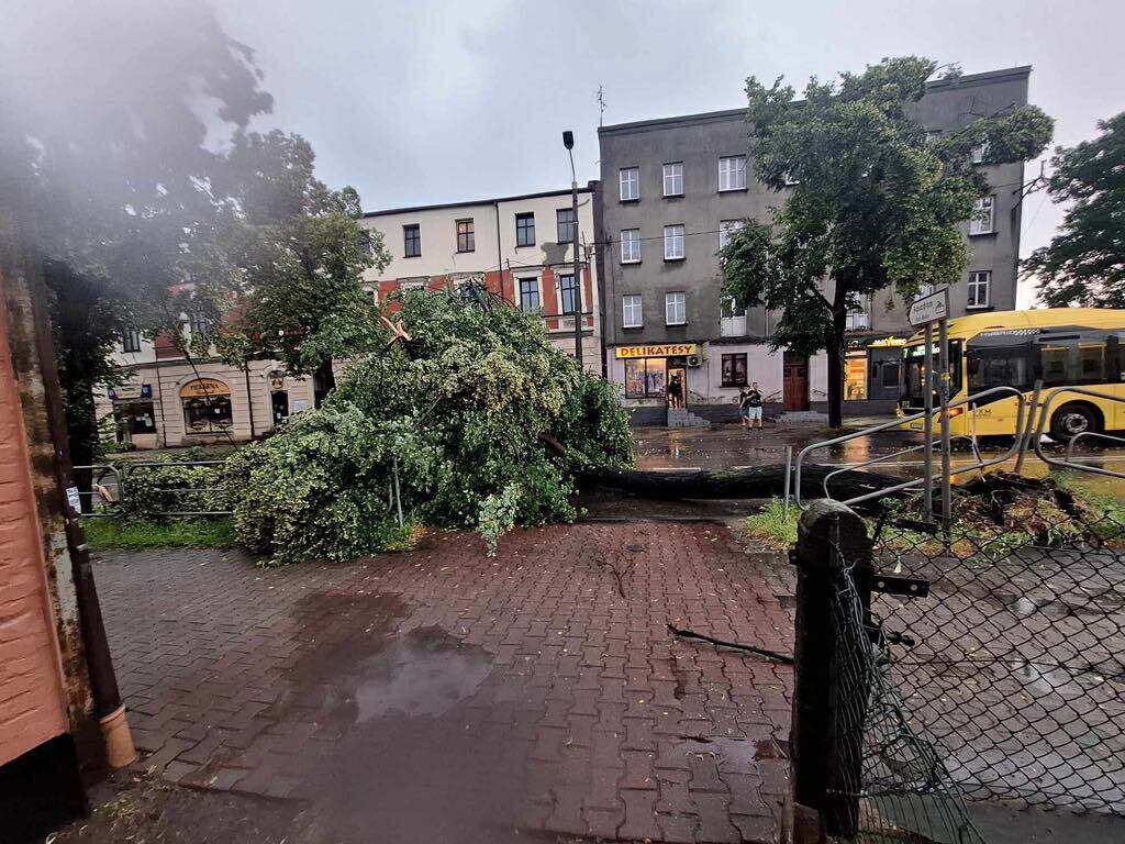 Skutki burzy w Rudzie Śląskiej.