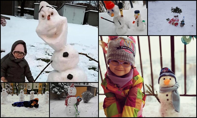 Śnieg zadomowił się u nas chyba na dobre. Skoro jest śnieg, muszą być też bałwanki!