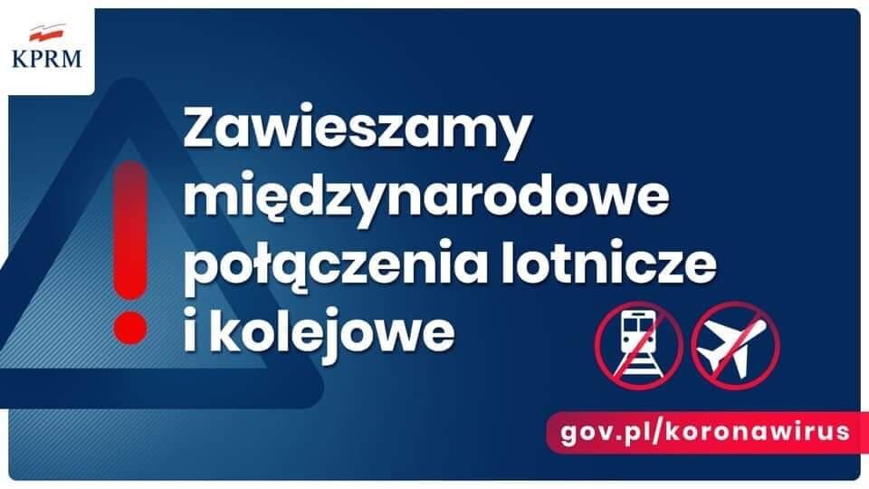 Dziś wieczorem premier Mateusz Morawiecki ogłosił stan zagrożenia epidemicznego. To oznacza m.in. zakaz wjazdu cudzoziemców do naszego kraju, obowiązkową kwarantannę dla Polaków wracających zza granicy, zamknięcie galerii handlowych, przywrócenie kontroli granicznych, czy wstrzymanie zagranicznych połączeń lotniczych i kolejowych.