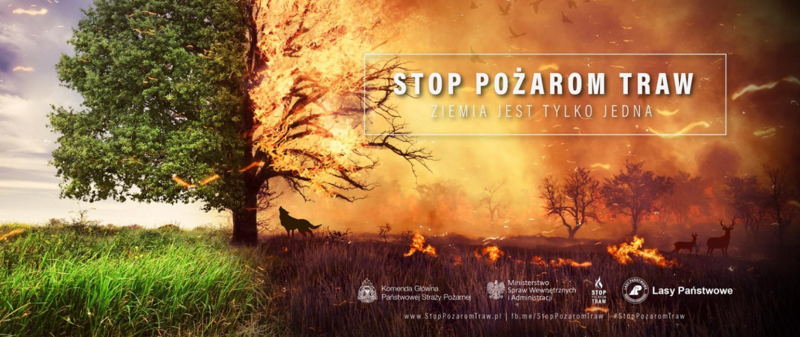 Stop pożarom traw! Rudzcy strażacy przypominają - wypalanie traw jest niedozwolone