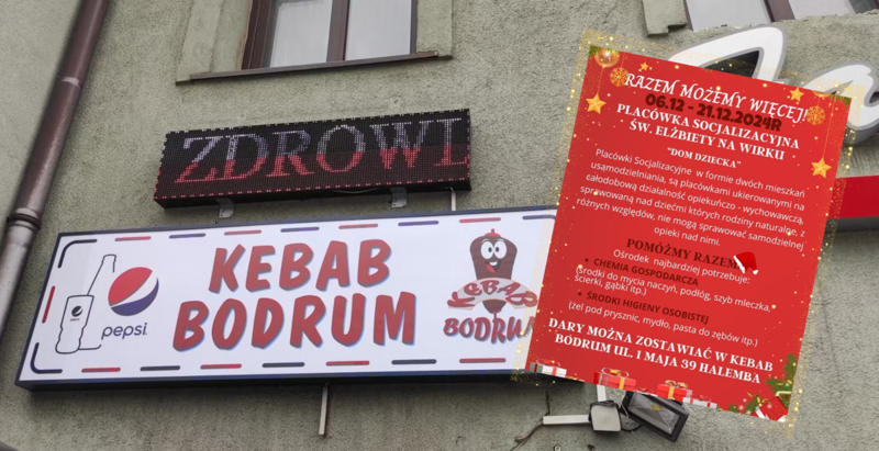 Świąteczna Pomoc od Kebab Bodrum dla Placówki Socjalizacyjnej św. Elżbiety w Wirku