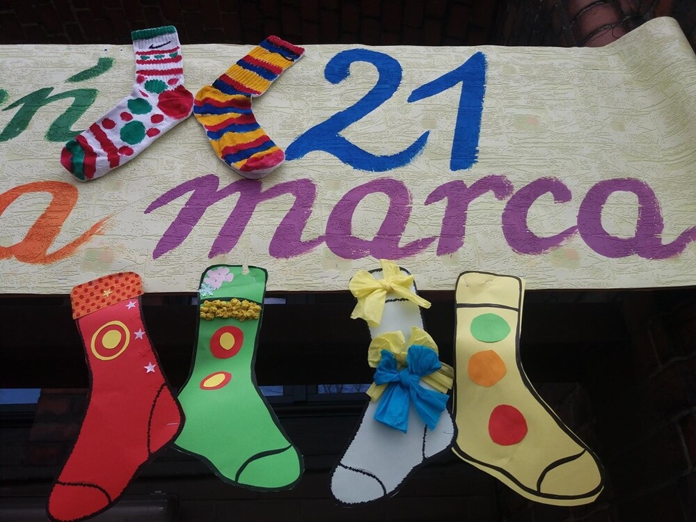 Wczoraj w Zespole Szkół Ponadgimnazjalnych nr 7 w Rudzie Śląskiej zorganizowany został Dzień Kolorowej Skarpetki w ramach kampanii edukacyjno-informacyjnej na rzecz osób z Zespołem Downa.