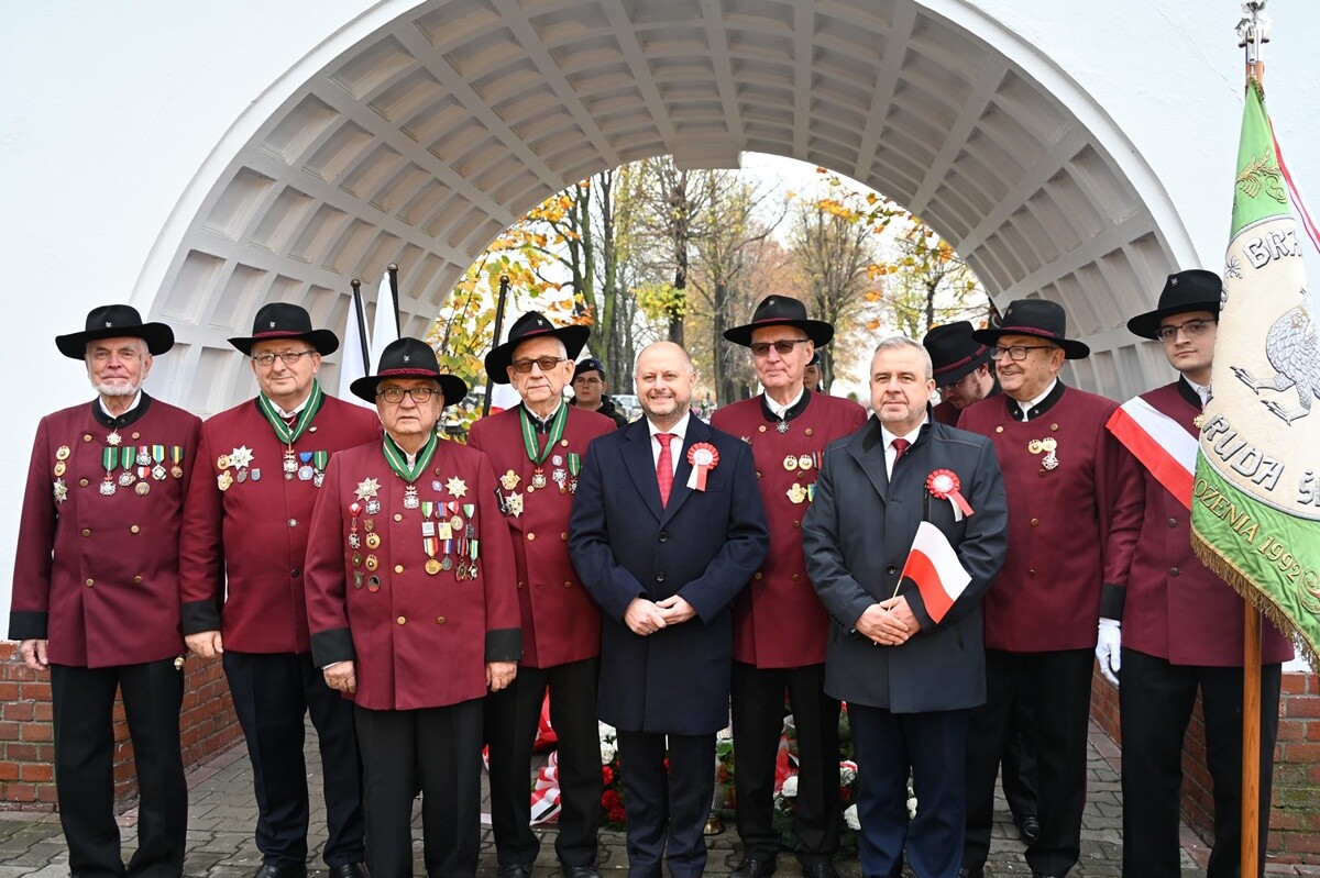 Uroczystości z okazji 107. rocznicy odzyskania niepodległości w Rudzie Śląskiej. / fot. UM Ruda Śląska