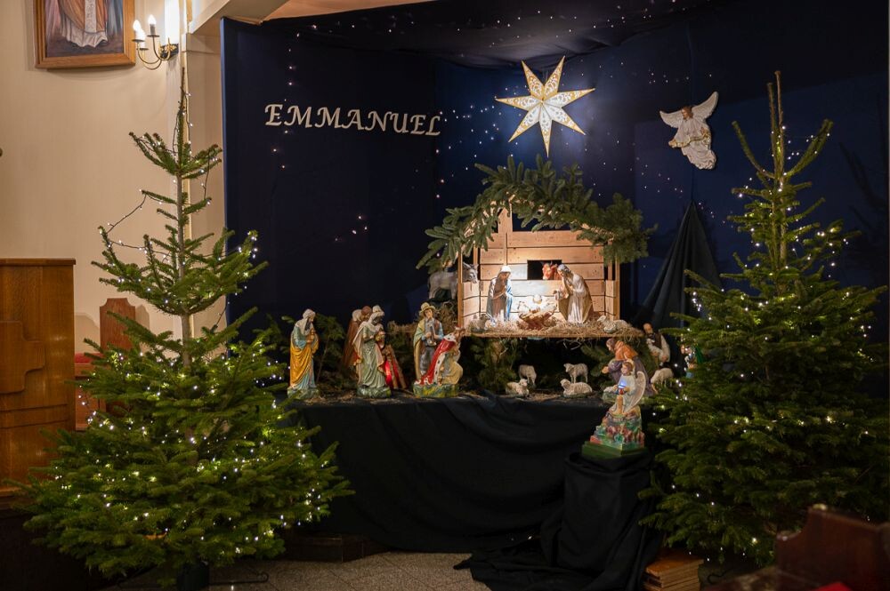 Stajenka bożonarodzeniowa w parafii Najświętszego Serca Pana Jezusa w Bykowinie/fot. Magdalena Ruda