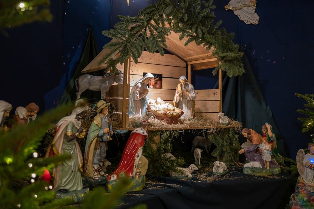 Stajenka bożonarodzeniowa w parafii Najświętszego Serca Pana Jezusa w Bykowinie/fot. Magdalena Ruda